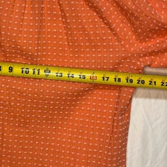 LOFT Clip Tie Neck Blouse – Orange – Women’s Medium - Picture 9 of 11